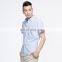 T-MSS524 China Cheap Wholesale Floded Sleeved Light Color Men Shirt