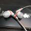 Cheap  flat cable earphone with mic