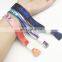 custom logo size design cheap promotional items china personalized fabric wrist bands woven wristbands for halloween decoration