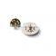 Custom round pocket crystal lape pin metal badges wholesale