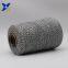 Ne16/1 metal fiber 5%-polyester fiber 95% twist with Ne32/2 black rayon/viscose  fiber yarn-XT11166