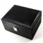 Elegant Rectangle Black Leather Custom Logo Gift Watch PU Box With Paper Sleeve And Box Pillow