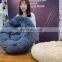 Long Faux Fur Fabric Dog Bed Comfortable Donut round dog bed super soft washable pet cushion bed