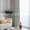 Linen texture high quality floral blackout window printing curtains for living room