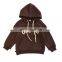 Baby Girls Casual  letter print  fleece hoodie sweatshirt sweater beige 2 colors 4 size