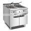 industrial kitchen equipment 2 tanks gas fryer with cabinet