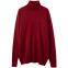 High Quality Custom Red Color Mens Knit Turtleneck Cashmere Sweater /Long Sleeve Roll Neck Pullover