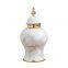 Creative Fashion Electroplate Gild European White Ceramic Vase For Home Decor