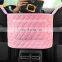Seat Back Organizer Mesh With Premium Leather Car Storage for Purse Holder, Barrier of Backseat Pet Kids With Pocket