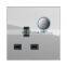 Type 86 UK Standard 3-Pin Wall Socket With Switch And Noen Light Tempered Glass Panel Socket And Switch Electrical 13A