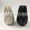 art cheap geometric modern matte black and white geometric table ceramic porcelain flower vase set for home decor