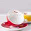 Cappuccino ceramic breakfast coffee cup and saucer set
