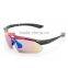 Hot selling promotional glasses UV400 removeable 5 lens cycling sunglasses with strap