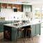 Modern Light Green&blue Modular Luxury lacquer Shaker kitchen cabinet custom design