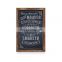 Menu Chalkboard Blackboard Easel Vintage Free Standing Wooden A Frame BlackBoard For Sale