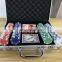 Casino Games 200 pieces Custom EPT Ceramic Clay Poker Chips Set with Aluminum Case