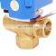 3 way Electric Valve vertical type BSP brass DC12V 24v  DN15 3 way t port 1/2 