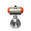 ANSI Flange End  Stainless steel 304  AC220V DN50 Metal Seating Pneumatic butterfly valve