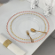 Bulk Stocked Wedding Plastic Clear Charger Plates with Rose Gold Beaded Edge