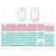 Colorful Modetrends TF770 kabellose Tastatur-Maus-Kombination, Mini-2,4-GHz-ergonomische Gaming-Tastatur-Maus-Kombination für PC