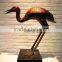 Bronze crane sculpture for hotel decoration