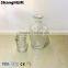 460ml Embossed Square Bottle For Brandy With Glass Stopper Wine Bottles