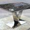 Metal Material and No Folded glass top table