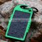 2016 Solar Power Bank 5000mAh Waterproof Powerbank Cargador Portable Solar Charger for Cell Phones                        
                                                Quality Choice