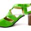 new high heel wood heel ankle strap party sandals with diamond