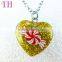 best selling yellow heart sweet candy design young girl earring indian jewelry set in latest design