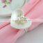 table decoration & accessories type heart shape plastic pearls metal alloy wedding napkin rings