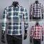 100% cotton fabric gingham checked flannelette thickening flannel shirt jacket