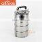 Multi layers stianless steel keep food warm bento box/tiffin box with stand for students