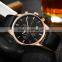 factory leather strap wrist watch fashion style with customzied logo clock