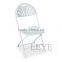 Factory Direct Elegant Resin Folding Chair Wholesale Price White Plastic Wedding Chairs for Rental Event