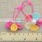 Cute colorful flower hair band fabric pearl beaded hair ring decoration