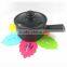 Best design colorful heat resistant silicone leaf shaped mat