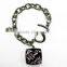 Metal square shaped solid perfume container /lip gloss bracelet, various design, OEM designs accepted.<DHCA9024>