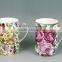 Lead Free gold rim custom wholesale custom zakka mug for drinking