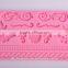 High quality food grade flower silicone fondant lace mold