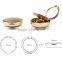 Cosmetic circular empty plastic golden powder containers