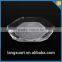 Transparent Hexagon 13cm Glass Coaster Plate