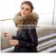 2016/2017 New Designs Wholesale Cheap Stylish Women White Long Down Coat with Big Fur Collar/Suit Coat Jacket for Winter