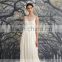LC6 Elegant O Neck Sleeveless Beaded A Line Wedding Dresses Lace Floor Length Vestido De Renda Curto
