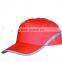 reflective border and line cotton twill 5 panel baseball cap