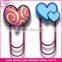 3D soft PVC bookmark, promotional gift paper clip bookmarker custom