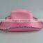 Pink felt top hats cowboy hat with glitter five-pointed star