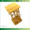 BH010/ Rolling Up Art Bamboo Wooden Salt Pepper Spice Rack for Kitchen and Wedding Gift