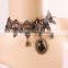 MYLOVE Hot Copper Oranment spider Black Lace Choker Handmade Necklace Lolita Goth Punk MLY274