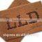 Die cut microfibre leather patch,hot pressed microfibre label